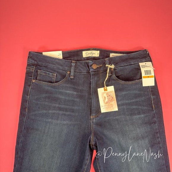NWT Jessica Simpson Curvy High Rise Skinny Jeans Ripped Knee - Picture 5 of 12
